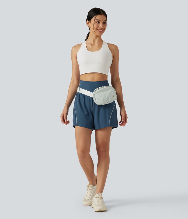 SoftlyZero™ Airy Reflective High Waisted 2-in-1 Cool Touch Yoga Shorts 5'' with Pockets SoftlyZero™ Airy Reflective High Waisted 2-in-1 Cool Touch Yoga Shorts 5'' with Pockets