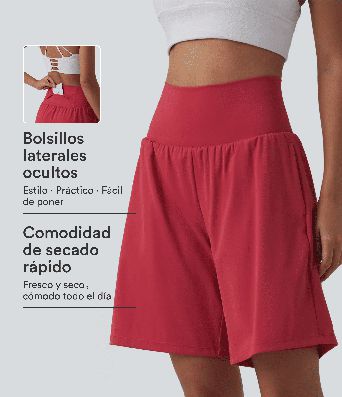 SoftlyZero™ Airy Super High Waisted 2-in-1 Cool Touch Yoga Shorts 9" with Pockets