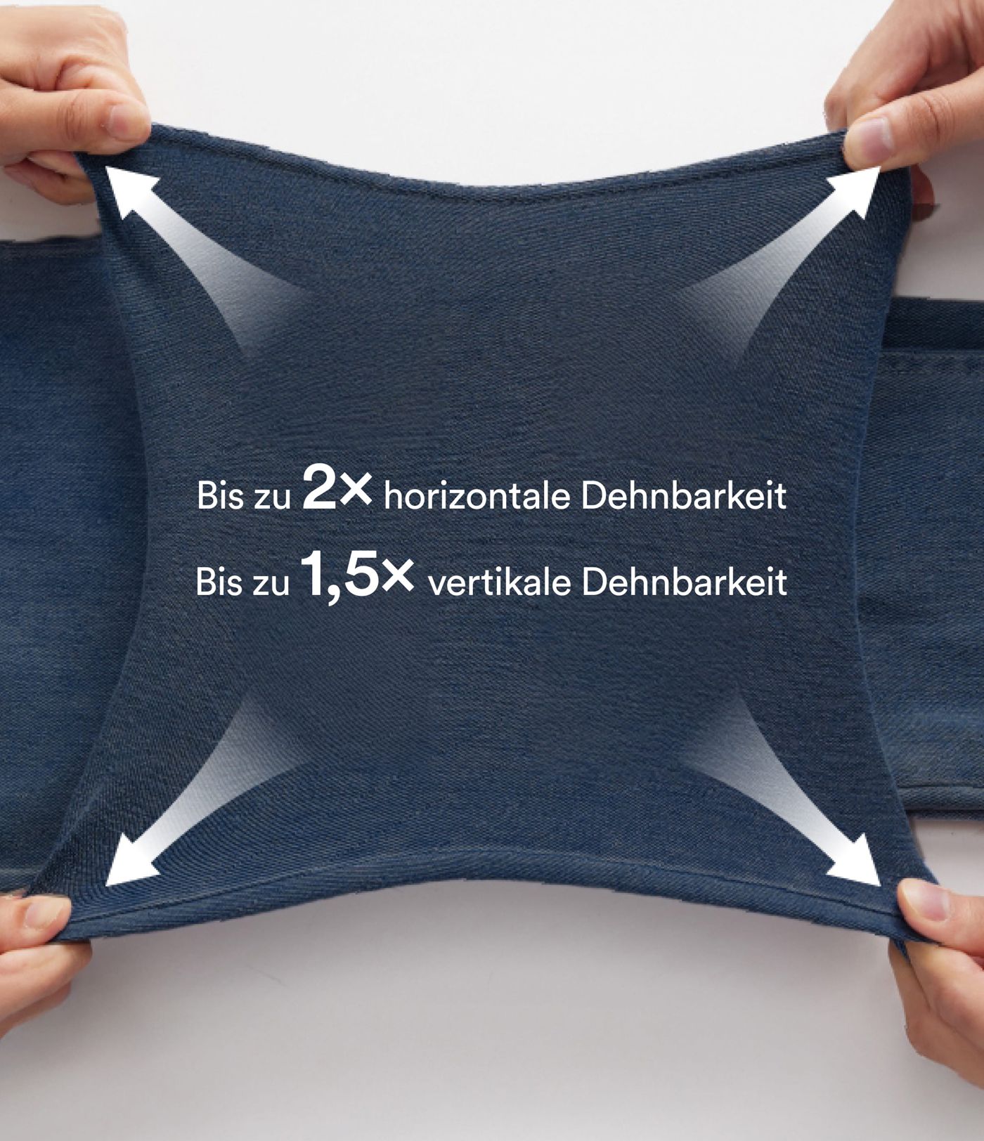 Halara Flex™ gewaschene, lässige Crossover-Flare-Jeans aus elastischem Strick-Denim mit Seitentaschen