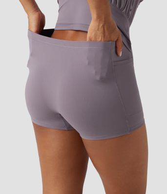 SoftlyZero™ Built-in Bra Contrast Mesh 2-in-1 Mini Dance Active Dress with Pockets-Easy Peezy Edition-UPF50+ SoftlyZero™ Built-in Bra Contrast Mesh 2-in-1 Mini Dance Active Dress with Pockets-Easy Peezy Edition-UPF50+