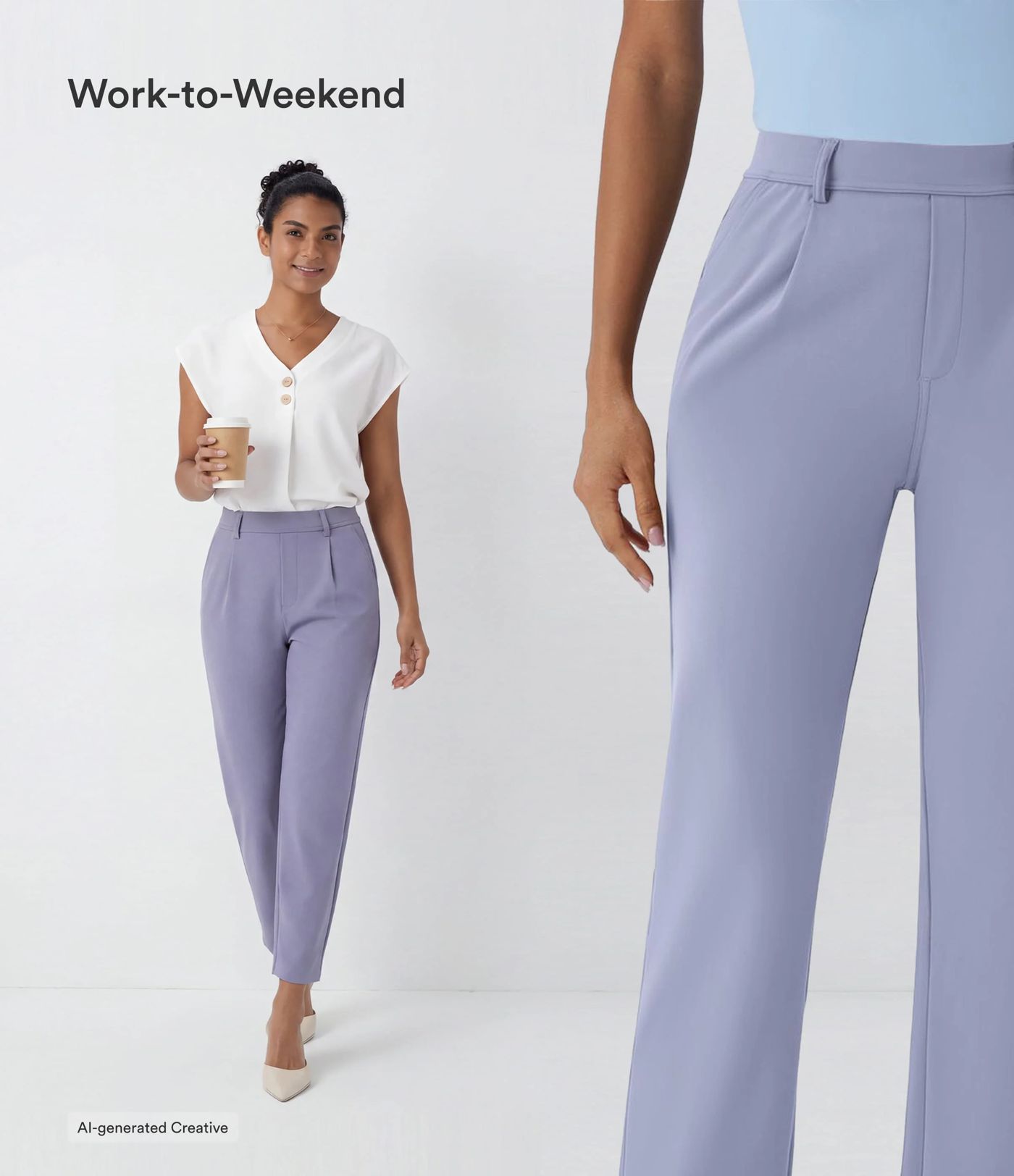 Halara Flex™ DayStretch High Waisted Pocket Ankle Length Tapered Work Pants Halara Flex™ DayStretch High Waisted Pocket Ankle Length Tapered Work Pants
