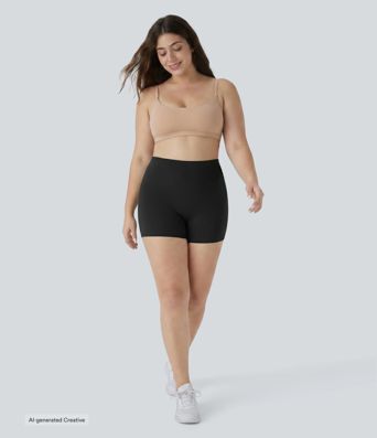 Plus Size High Stretch High Waisted Lounge Smooth Boy Shorts Plus Size High Stretch High Waisted Lounge Smooth Boy Shorts