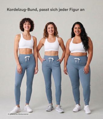 Softlyzero™ Plush Jogginghose mit hohem Bund, Kordelzug, Seitentasche, schlichte Jogginghose in voller Länge Softlyzero™ Plush Jogginghose mit hohem Bund, Kordelzug, Seitentasche, schlichte Jogginghose in voller Länge