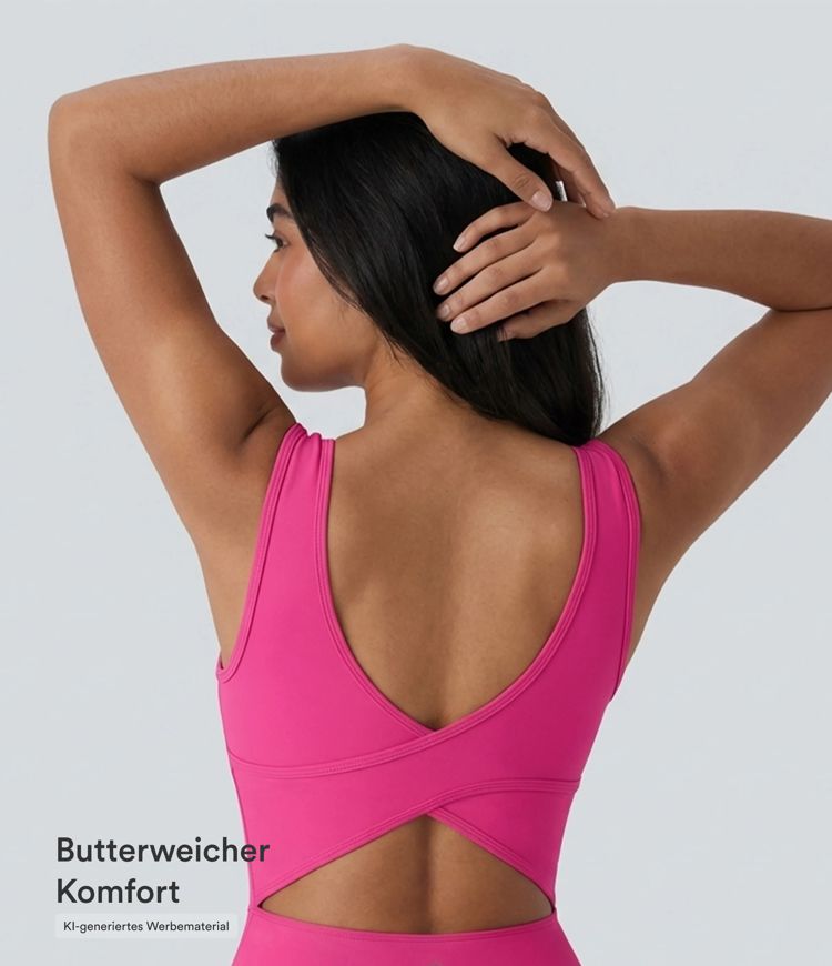 Softlyzero™ Airy - Rückenfreies 2-in-1 Crossover-Minikleid mit U-Ausschnitt, Seitentaschen und Cool-Touch - Easy Peezy