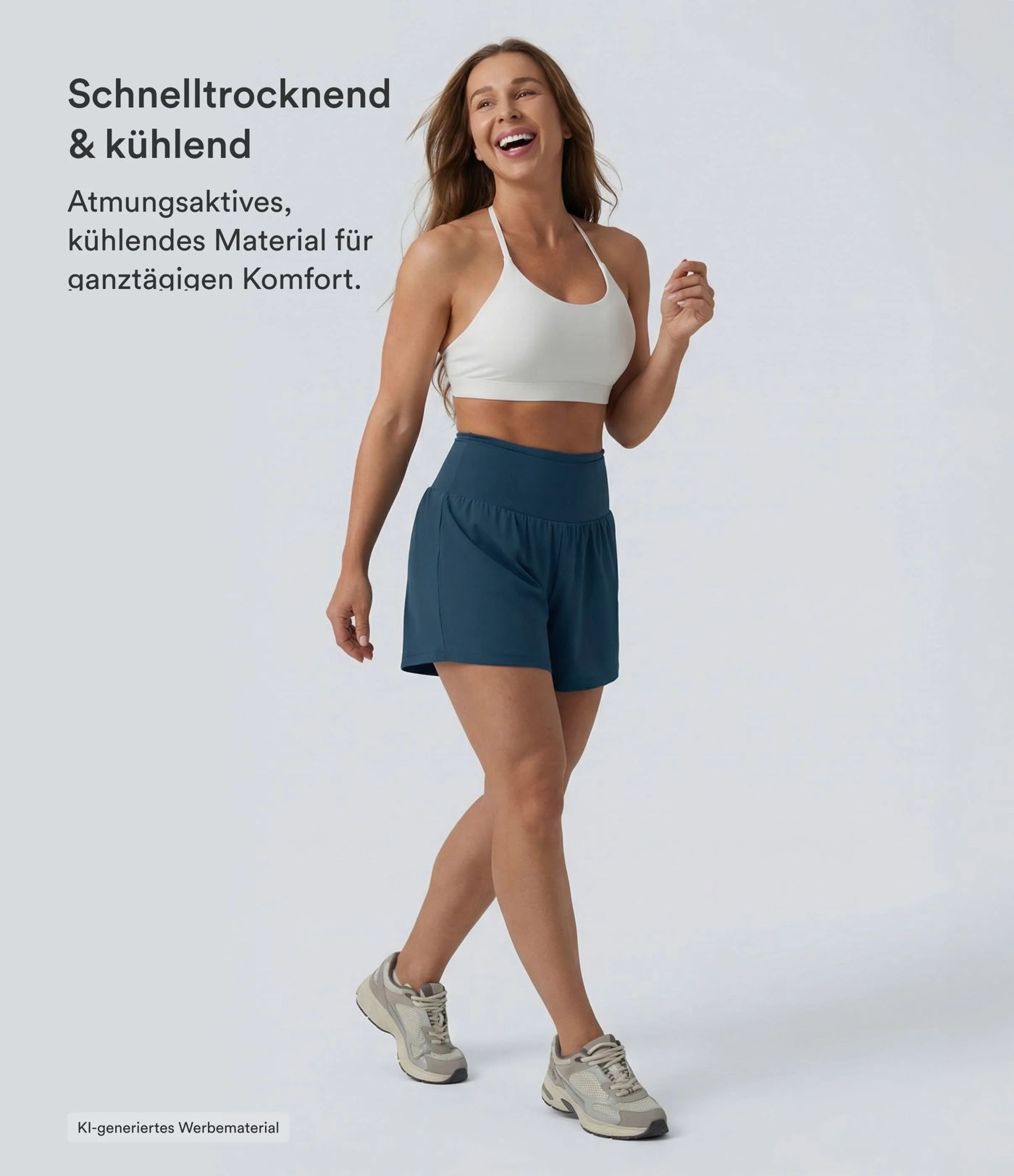 Softlyzero™ Airy - 2-in-1 Yoga-Shorts mit hohem Bund, mehreren Taschen, Bauchkontrolle und InstantCool - 12,7 cm