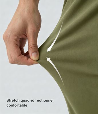 Pantalon Large Fluide Taille Mi-Haute Taille Élastique Cordon Poches Latérales Ourlet Flottant Pantalon Large Fluide Taille Mi-Haute Taille Élastique Cordon Poches Latérales Ourlet Flottant
