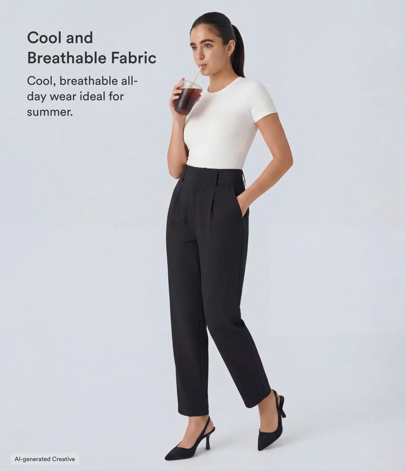 Halara Flex™ High Waisted Pocket Solid Work Tapered Pants Halara Flex™ High Waisted Pocket Solid Work Tapered Pants