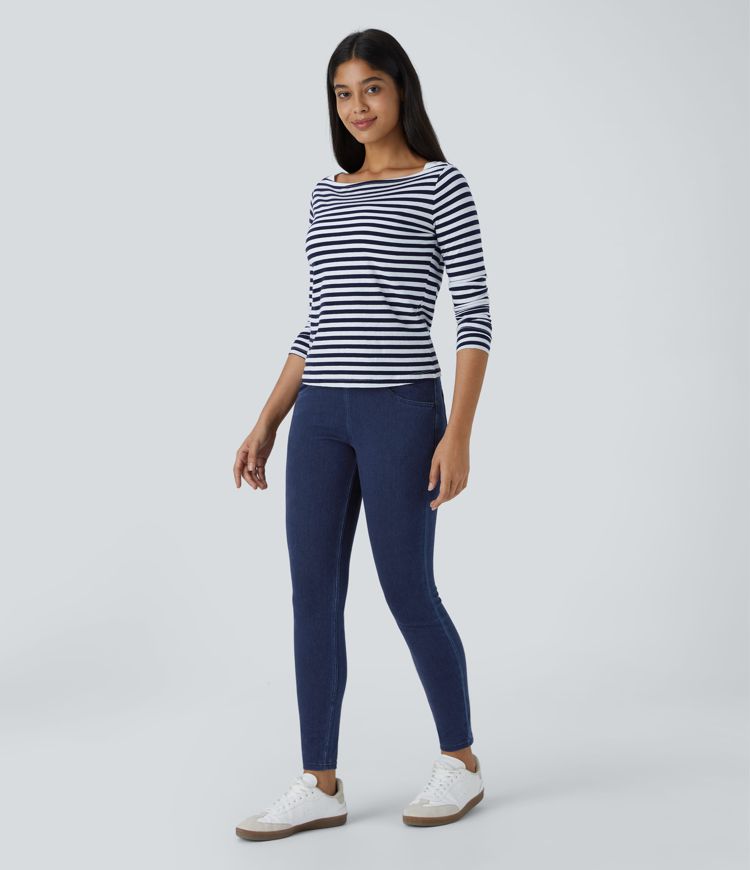 Halara Flex™ Jegging Travail Taille Haute Croisé Poches Multiples Tricot Extensible Halara Flex™ Jegging Travail Taille Haute Croisé Poches Multiples Tricot Extensible