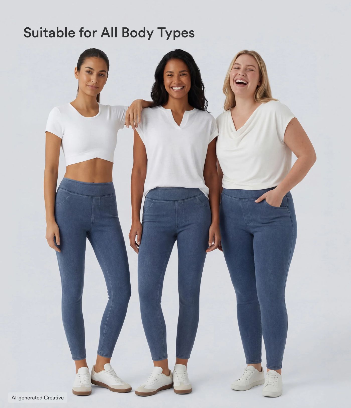 Halara Flex™ High Waisted Pocket Denim Casual Leggings Halara Flex™ High Waisted Pocket Denim Casual Leggings