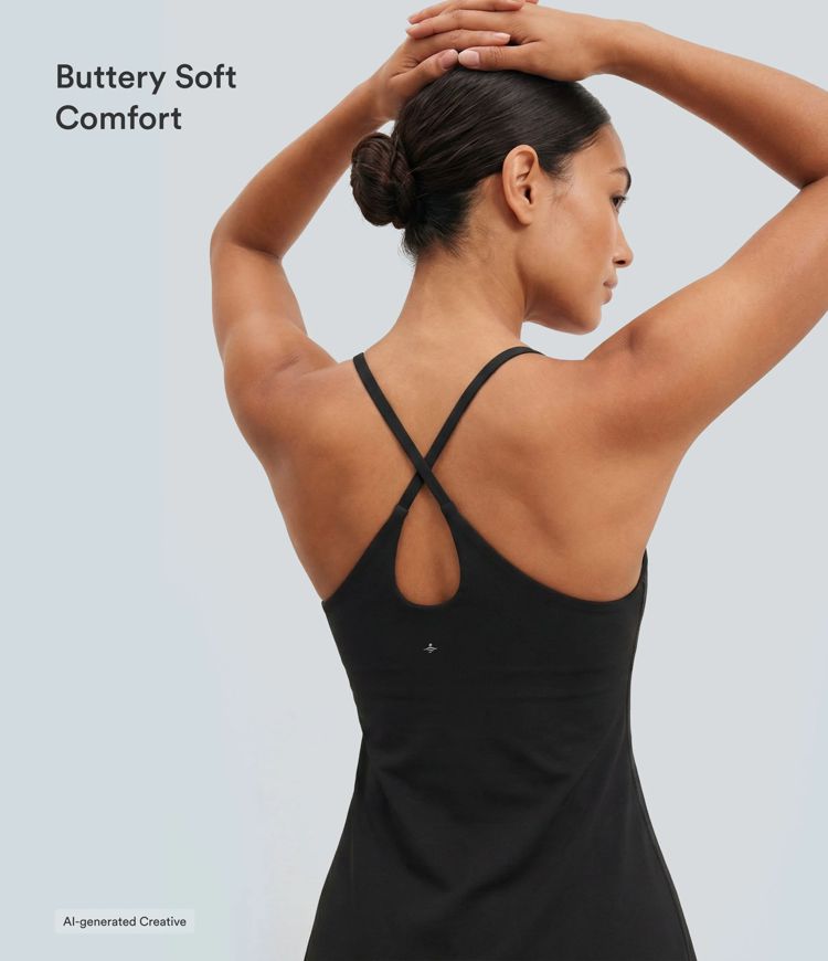 Everyday Softlyzero™ Plush Vestido deportivo 2 en 1 sin espalda acampanado -Wannabe Everyday Softlyzero™ Plush Vestido deportivo 2 en 1 sin espalda acampanado -Wannabe