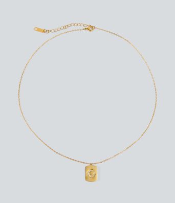 Stainless Steel Moon Pendant Necklace