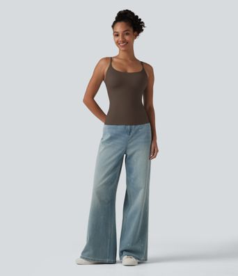 Scoop Neck Built-in Bra Casual Tank Top B-E Cups Scoop Neck Built-in Bra Casual Tank Top B-E Cups