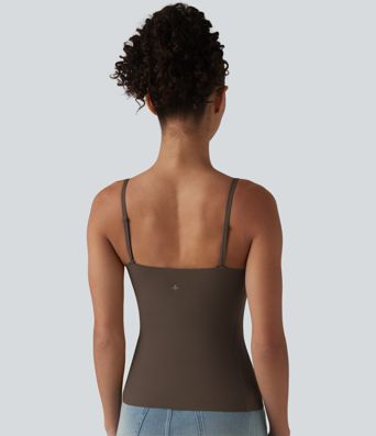 Scoop Neck Built-in Bra Casual Tank Top B-E Cups Scoop Neck Built-in Bra Casual Tank Top B-E Cups