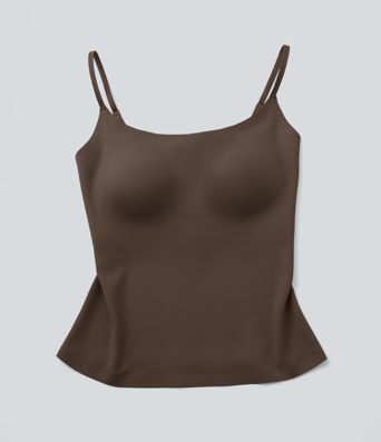 Scoop Neck Built-in Bra Casual Tank Top B-E Cups Scoop Neck Built-in Bra Casual Tank Top B-E Cups