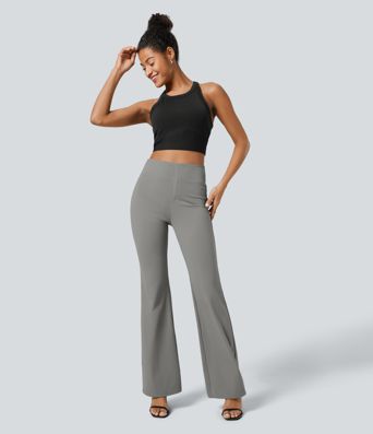 Halara Flex™ High Waisted Back Side Pocket Slight Flare Work Pants Halara Flex™ High Waisted Back Side Pocket Slight Flare Work Pants