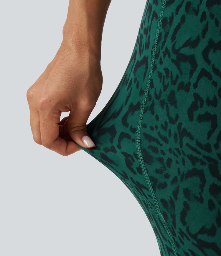 Halara UltraSculpt™ Leopard Print High Waisted Drawstring Yoga Leggings with Pockets
