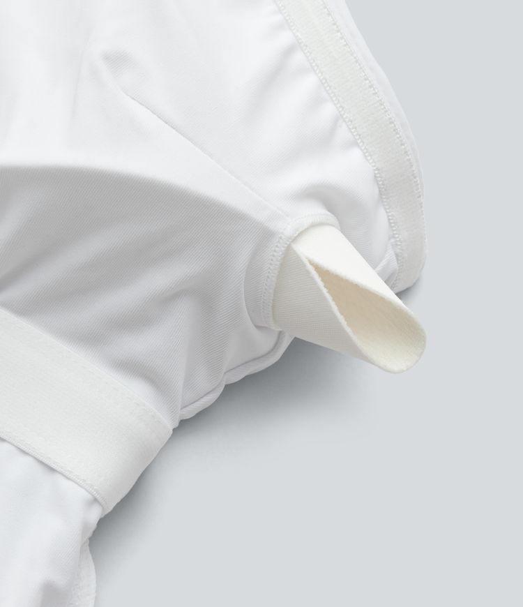 Robe nuisette mini avec brassière intégrée et dentelle contrastante en SoftlyZero™ Airy à toucher frais - UPF50+