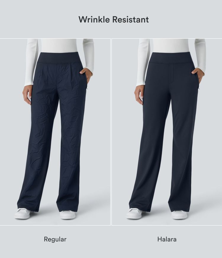 Halara Flex™ DayStretch Mid Rise Side Zipper Pocket Work Flare Pants Halara Flex™ DayStretch Mid Rise Side Zipper Pocket Work Flare Pants