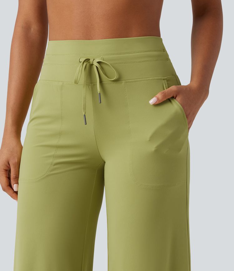 Halara UltraSculpt™ High Waisted Drawstring Straight Leg Yoga Pants with Pockets Halara UltraSculpt™ High Waisted Drawstring Straight Leg Yoga Pants with Pockets