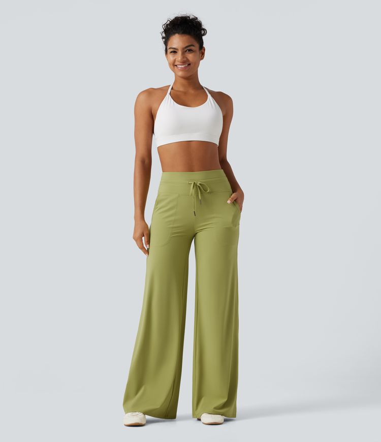Halara UltraSculpt™ High Waisted Drawstring Straight Leg Yoga Pants with Pockets Halara UltraSculpt™ High Waisted Drawstring Straight Leg Yoga Pants with Pockets
