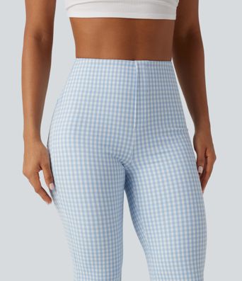 Halara Flex™ High Waisted Plaid Bootcut Work Pants with Pockets Halara Flex™ High Waisted Plaid Bootcut Work Pants with Pockets