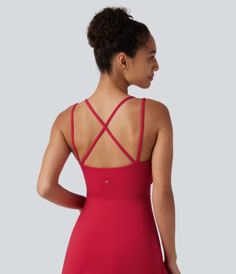 SoftlyZero™ Airy Built-in Bra 2-in-1 Cool Touch Mini Tennis Active Dress with Pockets-Easy Peezy Edition-UPF50+