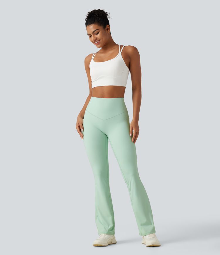 Halara UltraSculpt™ High Waisted Tummy Control Shaping Yoga Bootcut Leggings with Pockets