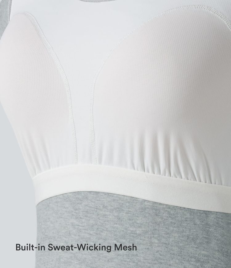 Halara Cotton Jersey Off-Shoulder Removable Straps Half Sleeve Built-in Bra Casual T-Shirt B-DD Cups