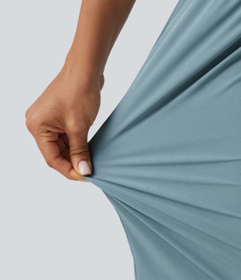Breezeful™ Super High Waisted Curved Hem Quick Dry Capri Maternity Pants with Pockets