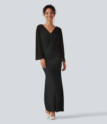 Robe maxi sirène SoftlyZero™ Plush bustier avec maintien intégré, coussinets amovibles et mesh contrasté Robe maxi sirène SoftlyZero™ Plush bustier avec maintien intégré, coussinets amovibles et mesh contrasté