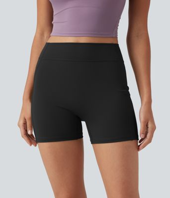 Softlyzero™ Airy  Einfarbige InstantCool-Yoga-Shorts mit hoher Taille und Seitentasche 8,9 cm