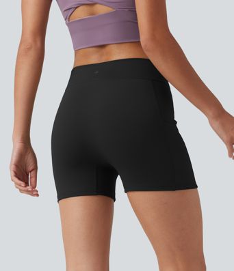 Softlyzero™ Airy  Einfarbige InstantCool-Yoga-Shorts mit hoher Taille und Seitentasche 8,9 cm