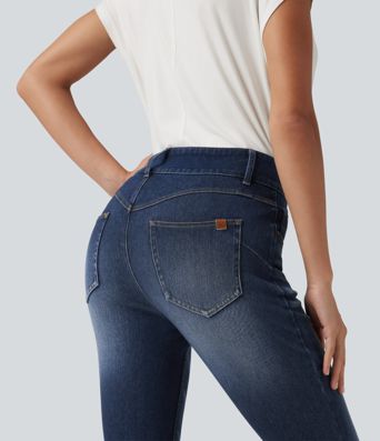 Halara Flex™ Jean skinny taille mi-haute, décontracté, avec poches Halara Flex™ Jean skinny taille mi-haute, décontracté, avec poches