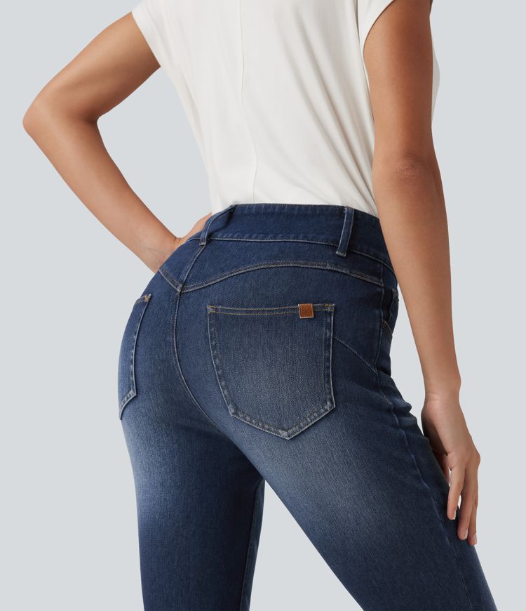 Halara Flex™ Jean skinny taille mi-haute, décontracté, avec poches Halara Flex™ Jean skinny taille mi-haute, décontracté, avec poches