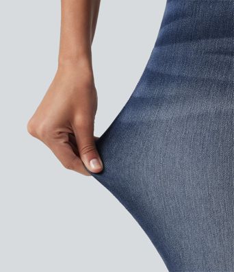 Halara Flex™ Jean skinny taille mi-haute, décontracté, avec poches Halara Flex™ Jean skinny taille mi-haute, décontracté, avec poches