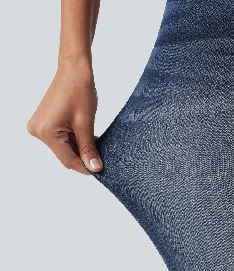 Halara Flex™ Jean skinny taille mi-haute, décontracté, avec poches Halara Flex™ Jean skinny taille mi-haute, décontracté, avec poches
