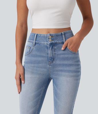 Halara Flex™ - Lässige Jeans mit mittelhohem Bund und mehreren Taschen - skinny fit