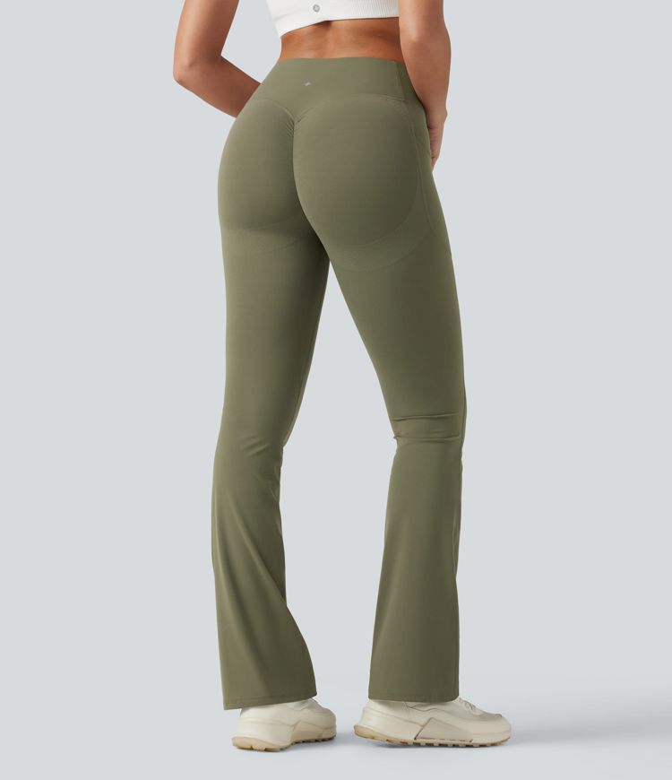 Halara UltraSculpt™ High Waisted Scrunch Butt Lifting Tummy Control Pocket Shaping Yoga Bootcut Leggings