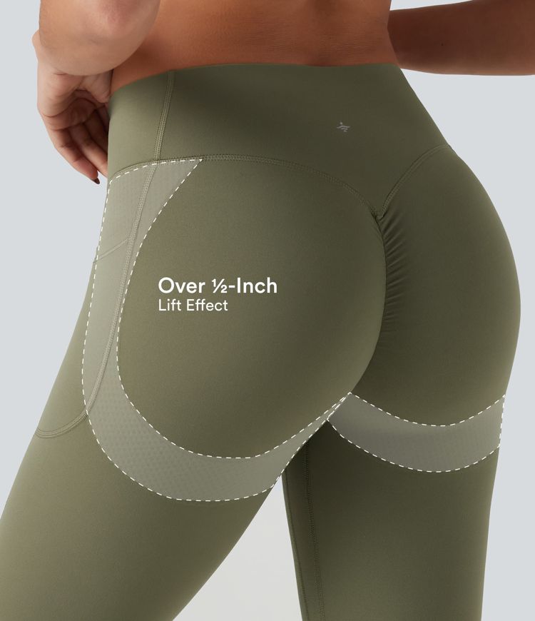 Halara UltraSculpt™ High Waisted Scrunch Butt Lifting Tummy Control Pocket Shaping Yoga Bootcut Leggings