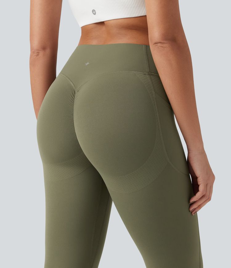 Halara UltraSculpt™ High Waisted Scrunch Butt Lifting Tummy Control Pocket Shaping Yoga Bootcut Leggings