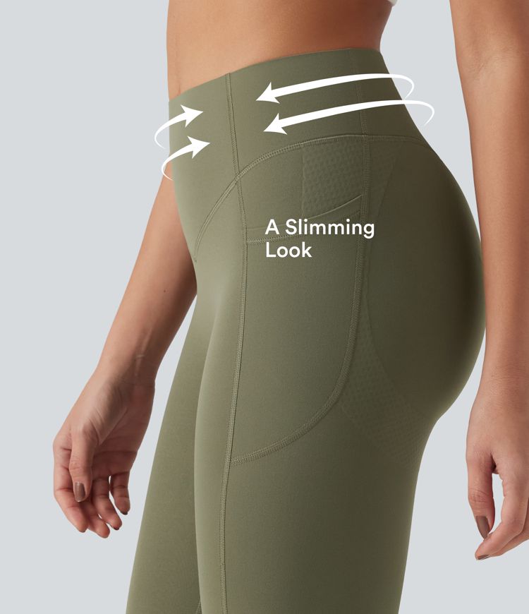 Halara UltraSculpt™ High Waisted Scrunch Butt Lifting Tummy Control Pocket Shaping Yoga Bootcut Leggings