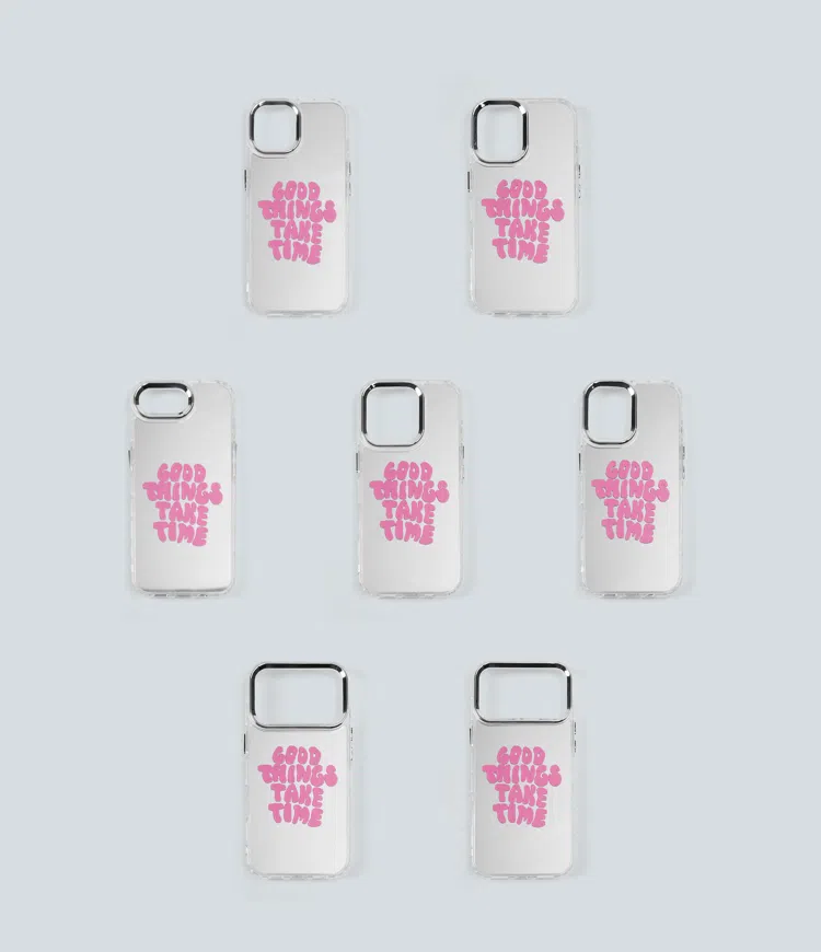 Mix Color Slogan Mirror iPhone Case / 2