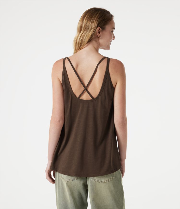 U-Neck Built-in Bra Loose Fit Casual Tank Top U-Neck Built-in Bra Loose Fit Casual Tank Top