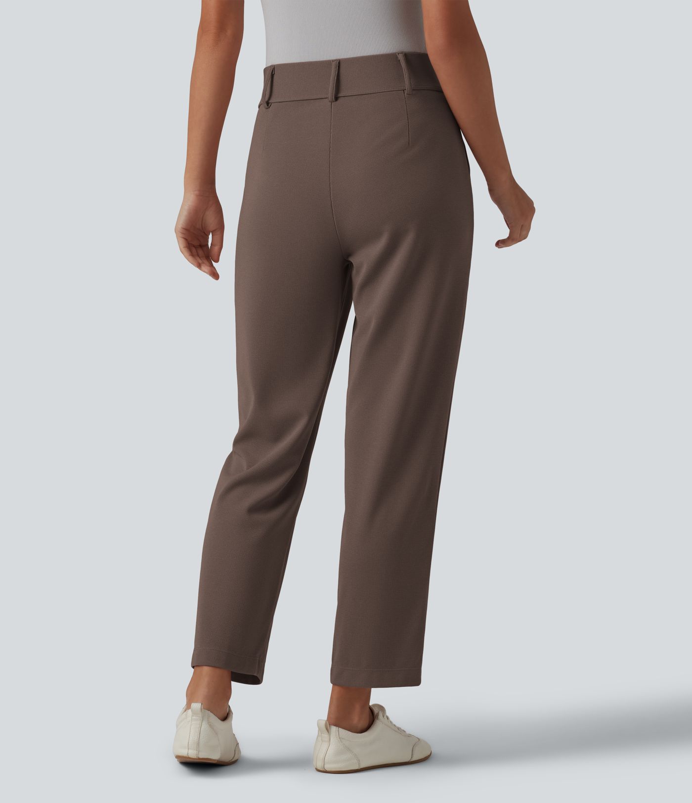 Halara Flex™ Pantalon tailleur fuselé taille haute en tissu gaufré avec poches