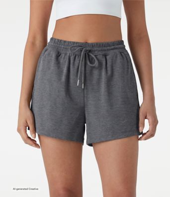 High Waisted Drawstring Quick Dry Workout Shorts 3'' with Pockets