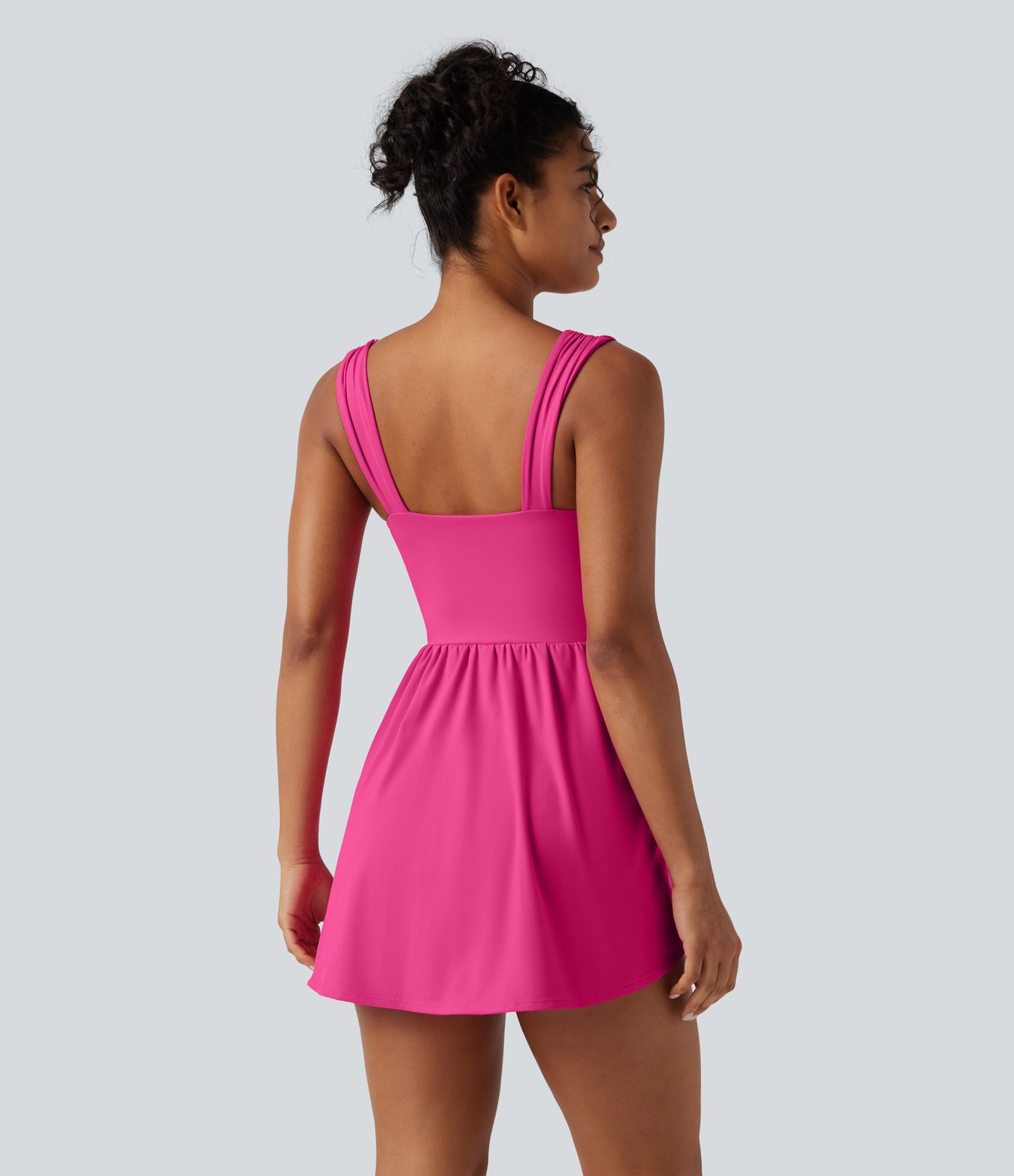 SoftlyZero™ Plush Sweetheart Neck Built-in Bra 2-in-1 Micro Mini Casual Dress with Pocket-Easy Peezy Edition