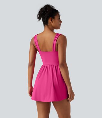 SoftlyZero™ Plush Sweetheart Neck Built-in Bra 2-in-1 Micro Mini Casual Dress with Pocket-Easy Peezy Edition