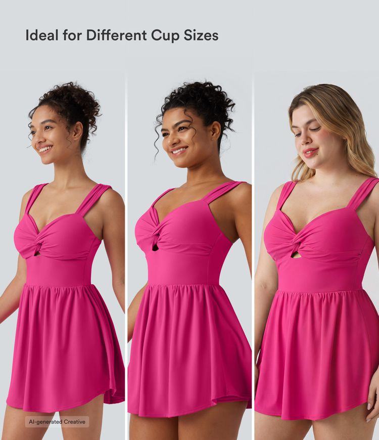 SoftlyZero™ Plush Sweetheart Neck Built-in Bra 2-in-1 Micro Mini Casual Dress with Pocket-Easy Peezy Edition