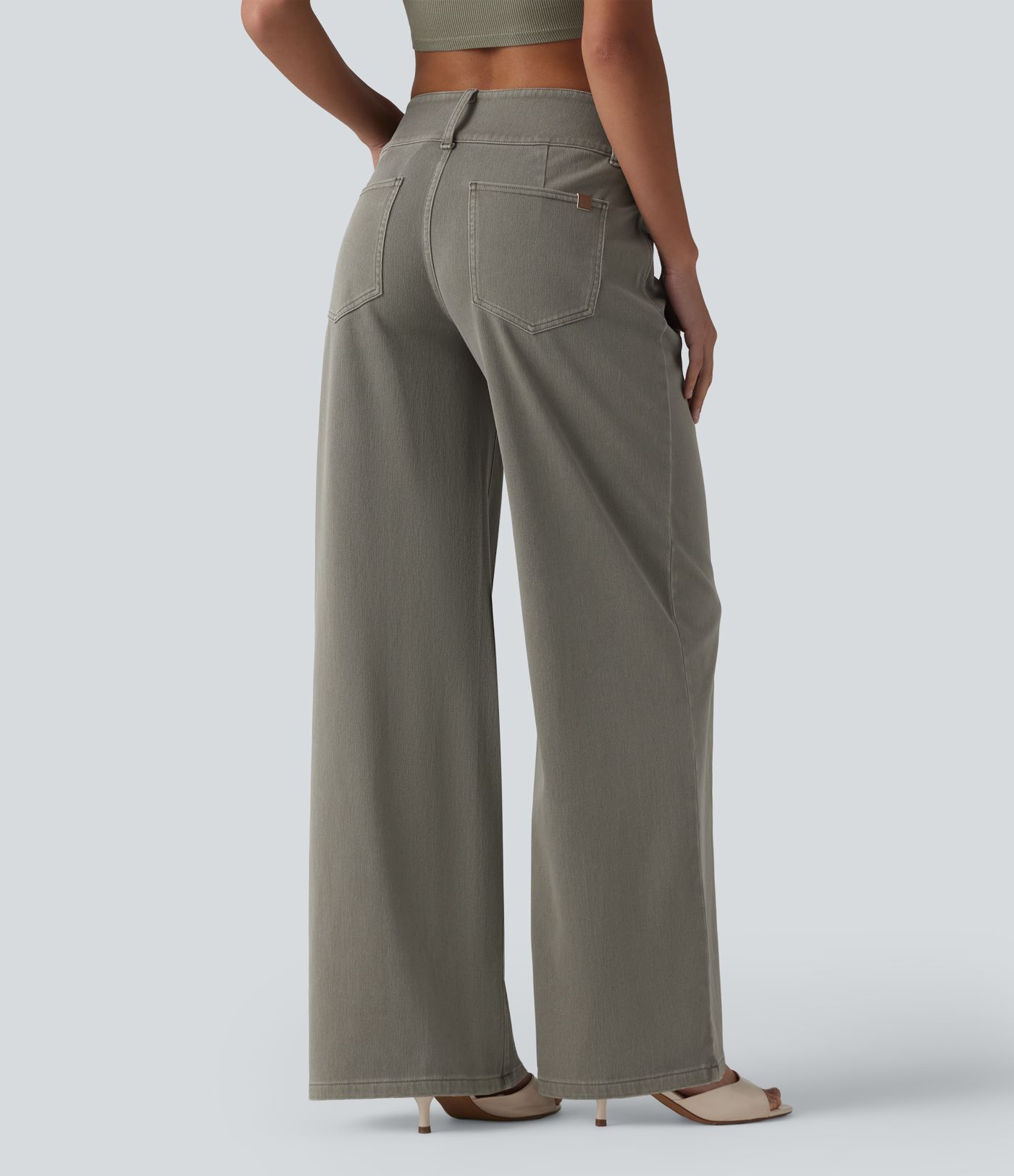 Halara Flex™ Low Rise Straight Leg Colorful Work Jeans with Pockets Halara Flex™ Low Rise Straight Leg Colorful Work Jeans with Pockets