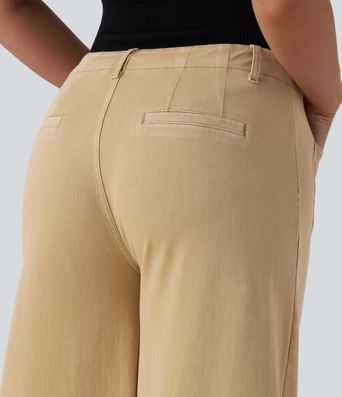 Halara Flex™ High Waisted Colorful Casual Wide Leg Jeans with Pockets